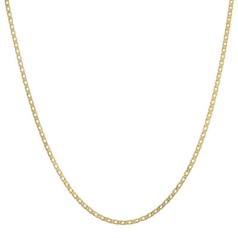 Fremada 10k Yellow Gold 2-mm Diamond Weave Chain Necklace