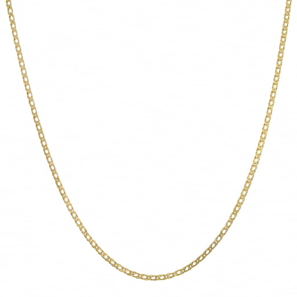 Fremada 10k Yellow Gold 2-mm Diamond Weave Chain Necklace