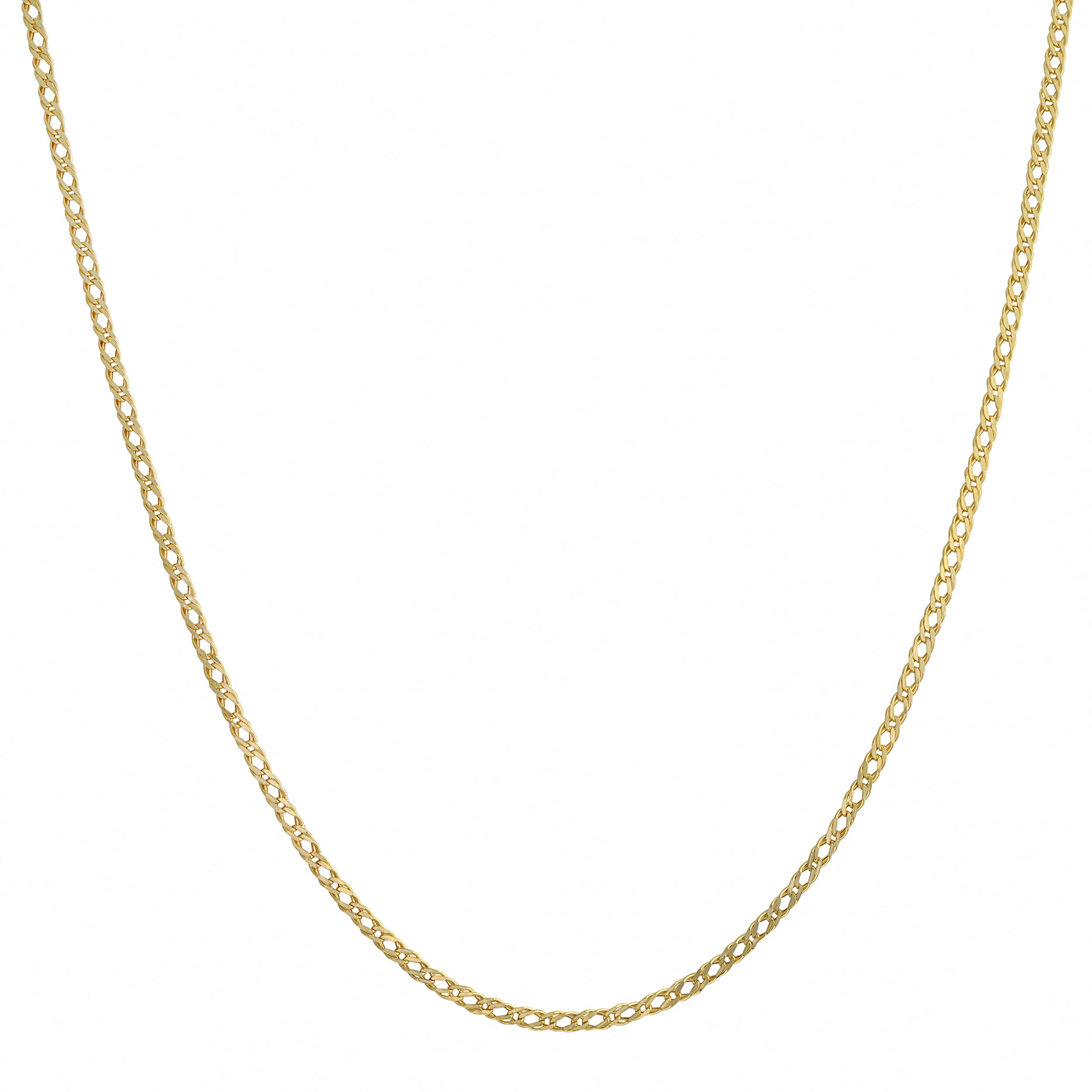 Au Naturale 10k Yellow Gold 2-mm Diamond Weave Chain Necklace