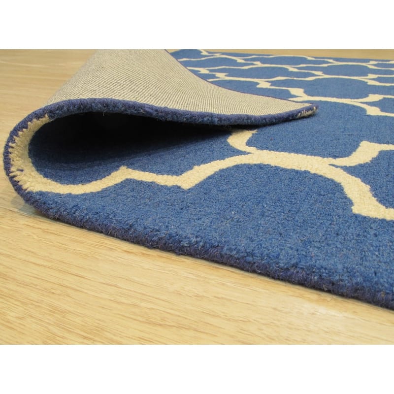 Hand-tufted Traditional Moroccan Trellis Wool Area Rug