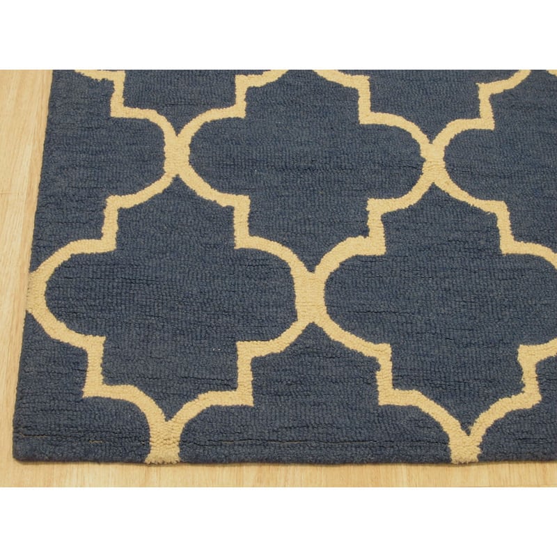 Hand-tufted Traditional Moroccan Trellis Wool Area Rug