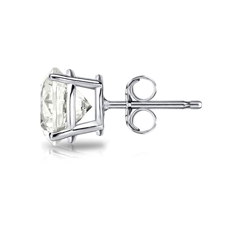 Auriya 2ctw Clarity-enhanced Round Diamond Stud Earrings 14k Gold (I2-I3)