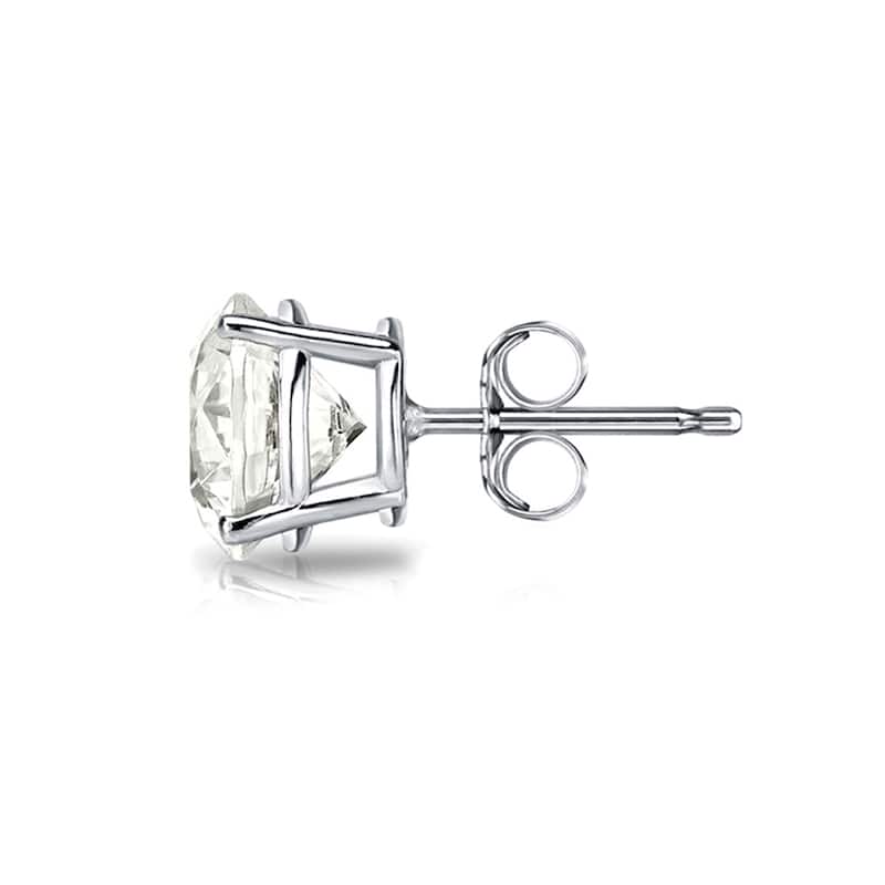 Auriya 1 1/2ctw Clarity-enhanced Round Diamond Stud Earrings 14k Gold (I2-I3)