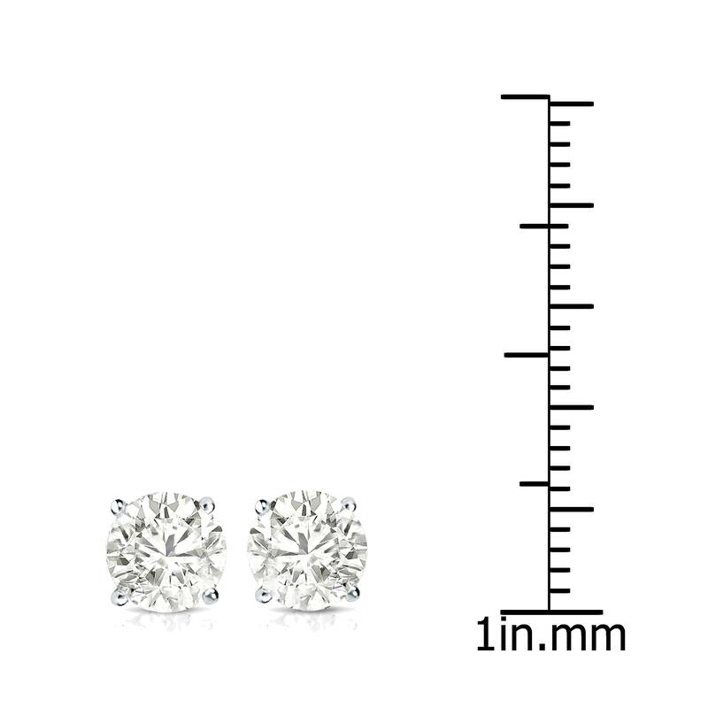 Auriya 1 1/2ctw Clarity-enhanced Round Diamond Stud Earrings 14k Gold (I2-I3)