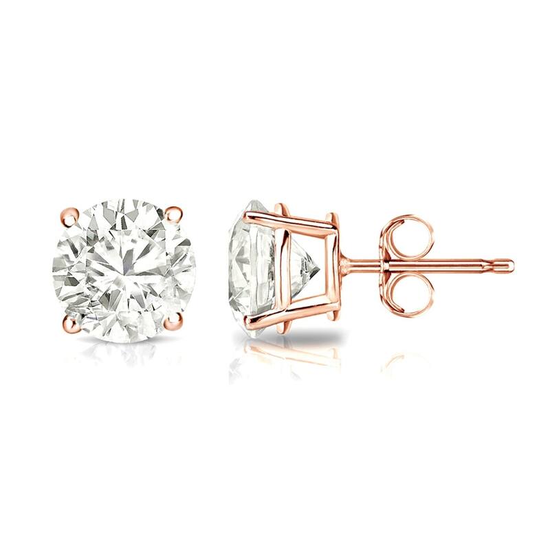 Auriya 1 1/2ctw Clarity-enhanced Round Diamond Stud Earrings 14k Gold (I2-I3)