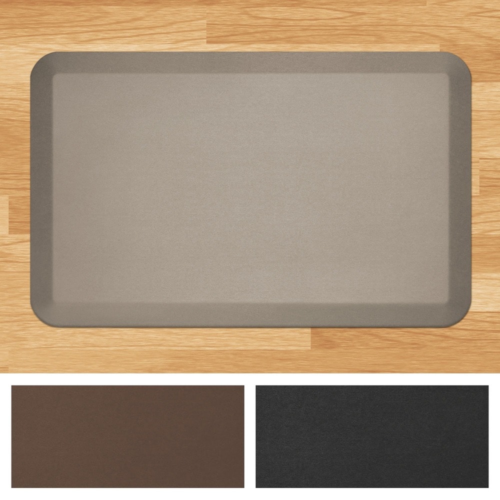 GelPro NewLife Designer Grasscloth Charcoal 20 in. x 32 in. Anti