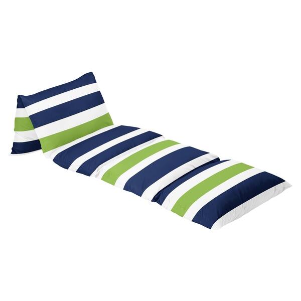 Sweet Jojo Designs Navy Decorative Accent Throw Pillows for Stripe Collection | Set of 2