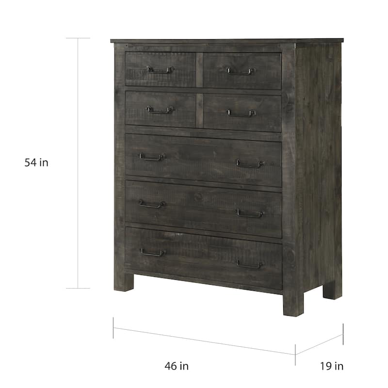 Weathered Charcoal Abington 5 Drawer Chest