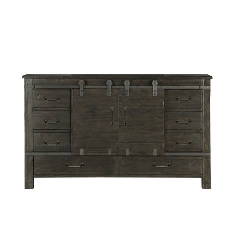 Abington Sliding Door Dresser in Weathered Charcoal