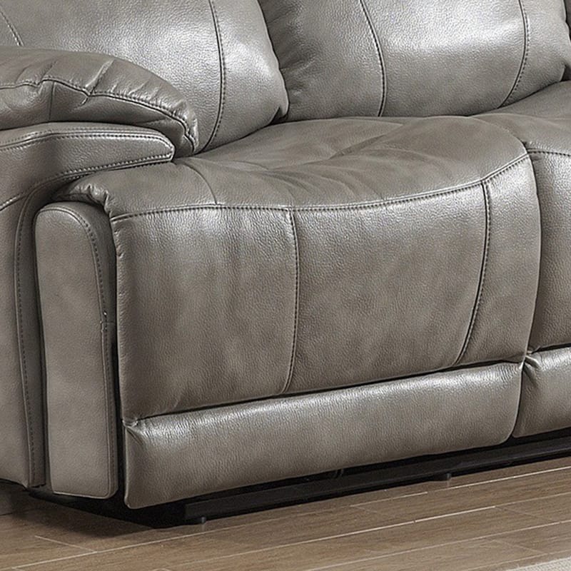 Estella Grey Contemporary Power Sofa and Loveseat with Storage Console (2-piece Set)
