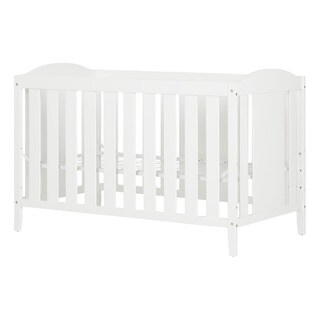 grey wooden cot