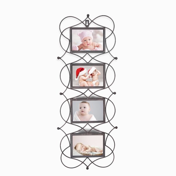 Adeco Iron Metal Opening Decorative Wall-hanging Collage Picture Photo Frame. Opens flyout.