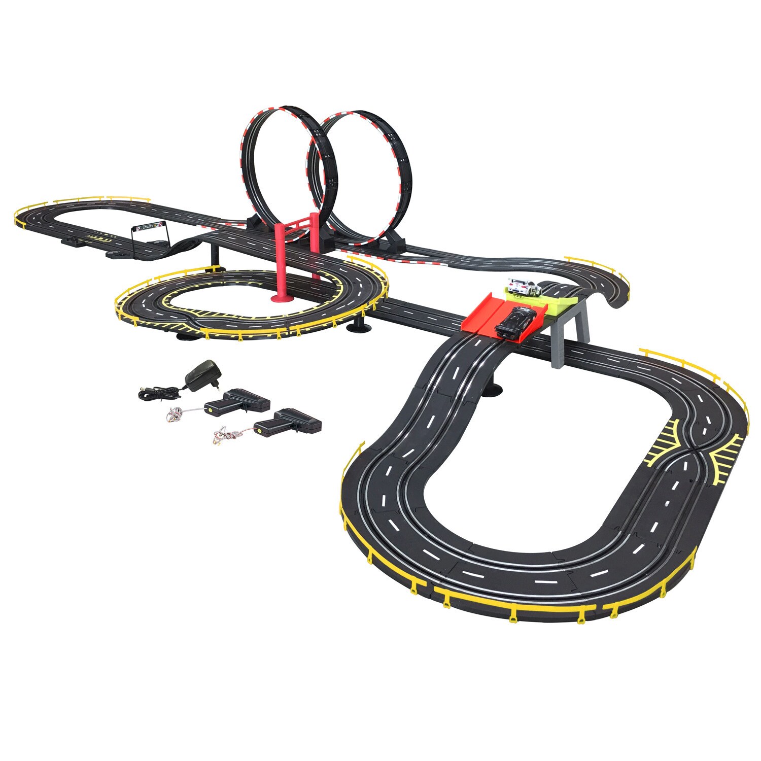 golden bright electric power stunt loop road racing set