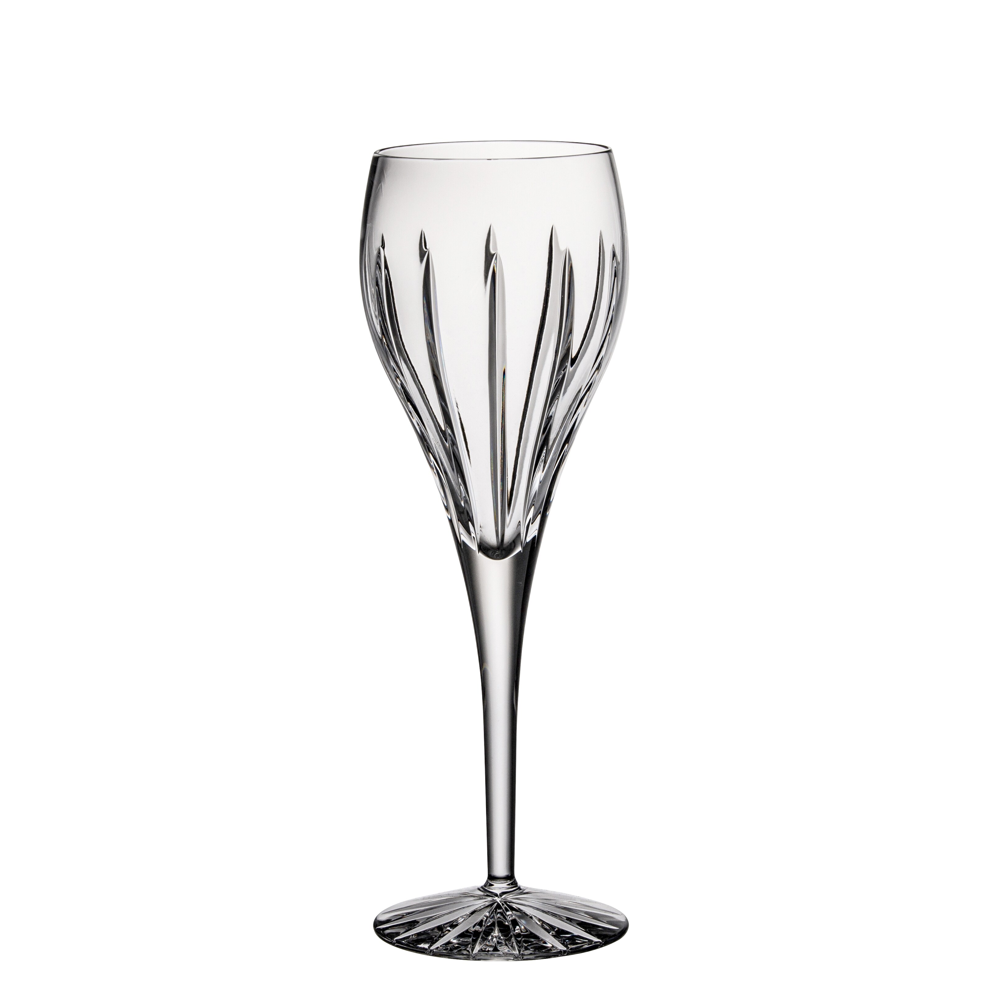 8oz Elegant Crystal Cut Plastic Wine Goblets, Crystal Clear, Fancy