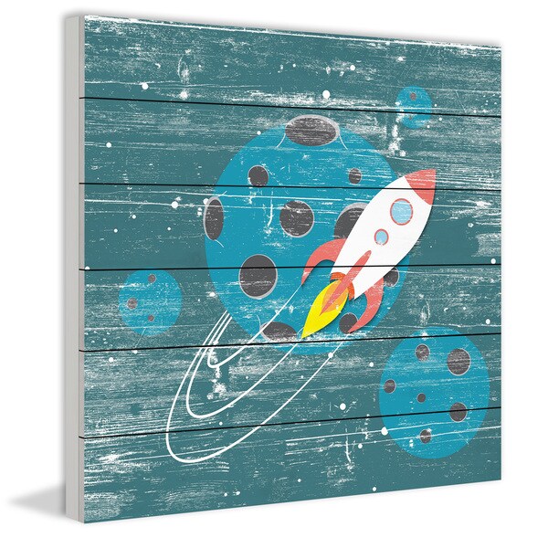 Marmont Hill - Handmade In Orbit Painting Print on White Wood