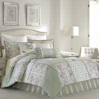 Laura Ashley Harper Green Cotton Comforter Set - Bed Bath & Beyond ...