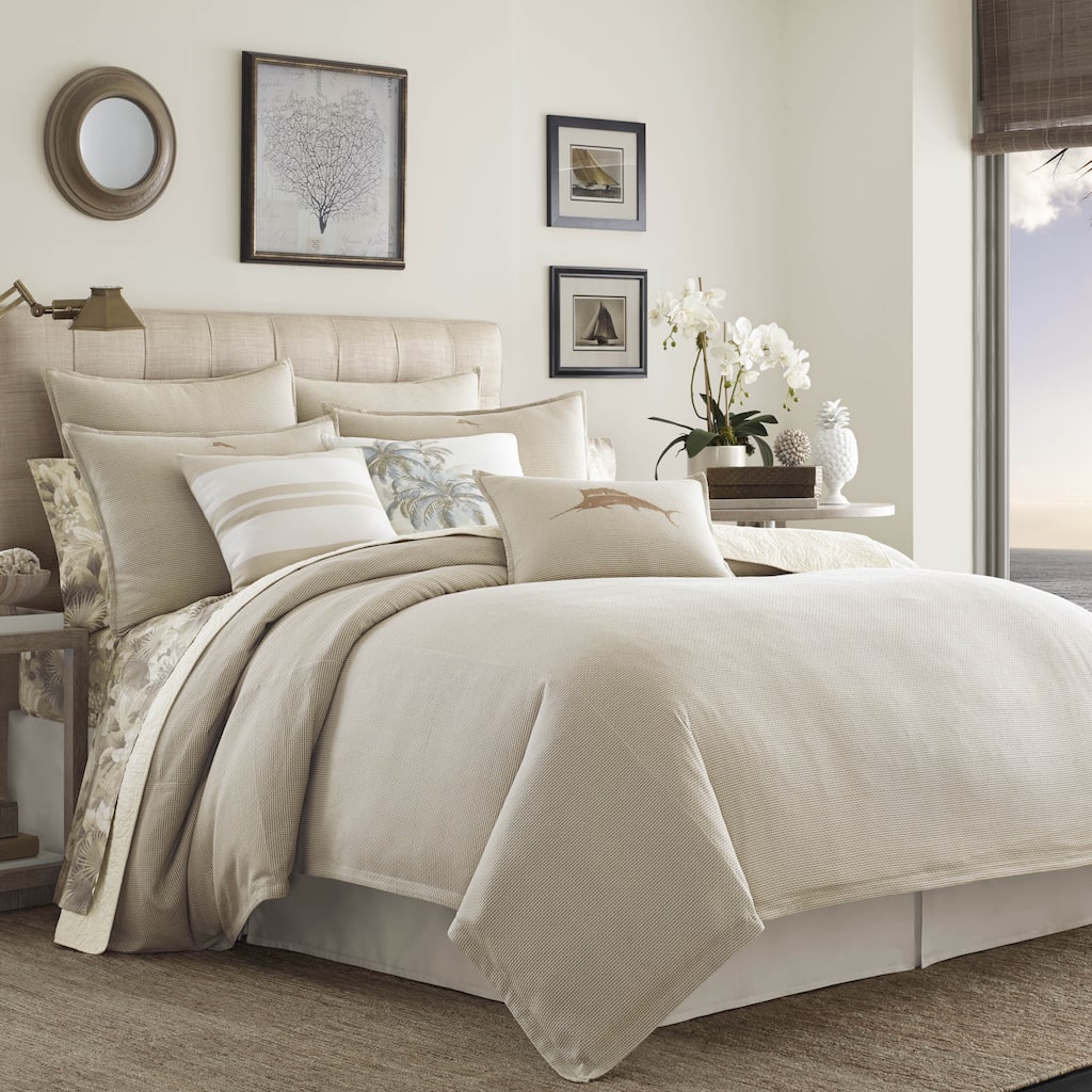 Tommy Bahama Shoreline Woven Comforter Set - Tan