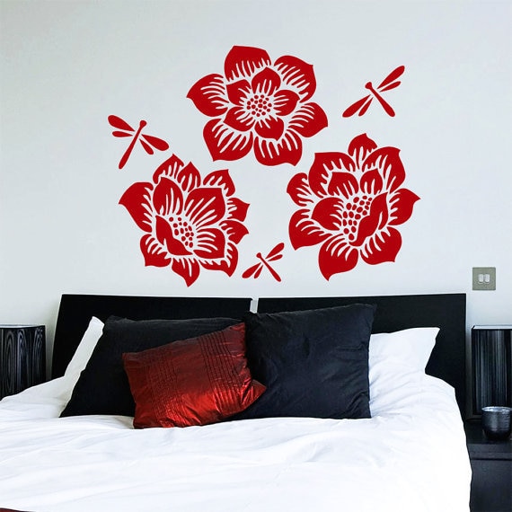 Shop Flower Rose Butterfly Blossom Stickers Vinyl Sticker Art