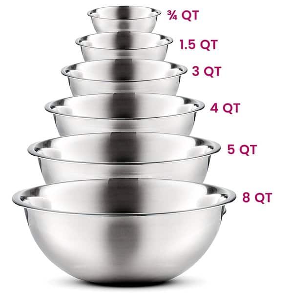  FineDine 5 Deep Nesting Mixing Bowls with Lids for