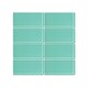 Vicci Design Glass Subway Tile Bermuda Blue Green (6 Square Feet) - Bed 