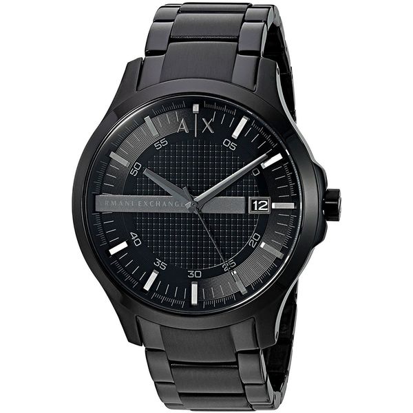 armani exchange black and silver watch