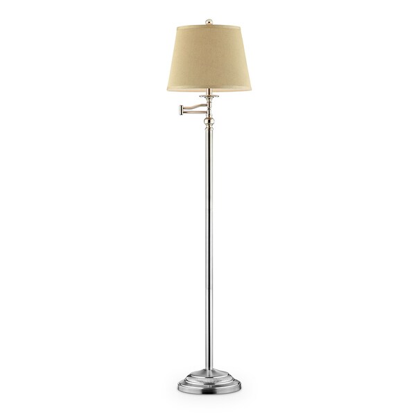 Manni Chrome Swing Arm Floor Lamp