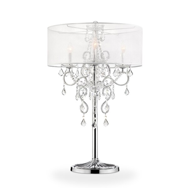 silver droplet table lamp
