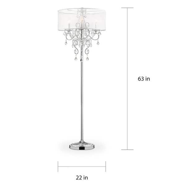 Evangelia Crystal Floor Lamp 63 Inches High On Sale Overstock 14767751