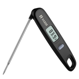 Habor Black Digital Instant-read Cooking Thermometer With Foldable 4.8 