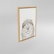 preview thumbnail 8 of 7, Kate and Laurel Sylvie Lion Animal Portrait Framed Canvas Wall Art by Simon Te Tai, 18x24 Natural
