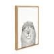 preview thumbnail 3 of 7, Kate and Laurel Sylvie Lion Animal Portrait Framed Canvas Wall Art by Simon Te Tai, 18x24 Natural