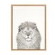 preview thumbnail 2 of 7, Kate and Laurel Sylvie Lion Animal Portrait Framed Canvas Wall Art by Simon Te Tai, 18x24 Natural