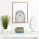 preview thumbnail 1 of 7, Kate and Laurel Sylvie Lion Animal Portrait Framed Canvas Wall Art by Simon Te Tai, 18x24 Natural