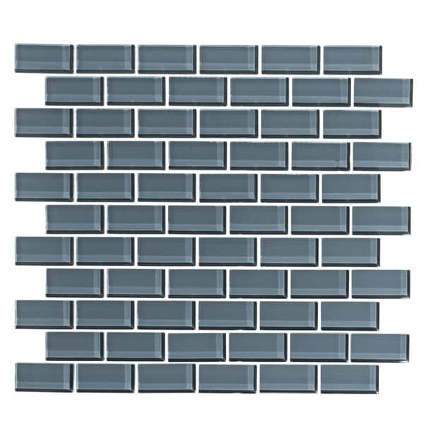 Vicci Design Glass Steel Blue 1 X 2 Subway Tile - Bed Bath & Beyond 