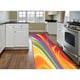 preview thumbnail 15 of 18, World Rug Gallery Modern Contemporary Waves Multicolored Non-slip Non-skid Area Rug