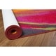 preview thumbnail 13 of 18, World Rug Gallery Modern Contemporary Waves Multicolored Non-slip Non-skid Area Rug