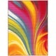 preview thumbnail 8 of 18, World Rug Gallery Modern Contemporary Waves Multicolored Non-slip Non-skid Area Rug