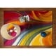 preview thumbnail 11 of 18, World Rug Gallery Modern Contemporary Waves Multicolored Non-slip Non-skid Area Rug