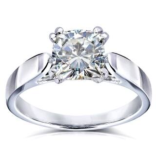 annello by kobelli 14k white gold 1 110ct cushion moissanite hi solitaire - Moissanite Wedding Rings annello by kobelli 14k white gold 1 110ct cushion moissanite hi solitaire - Moissanite Wedding Rings
