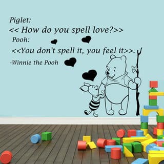 Winnie The Pooh Quote Children Vinyl Sticker Home Art Girl Boy - Main Image