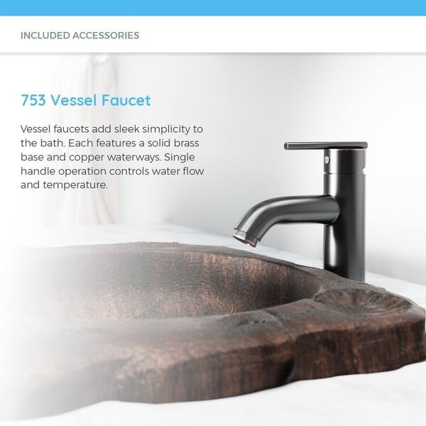 962 Bronze DropIn Sink with Faucet and PopUp Drain in Antique Bronze