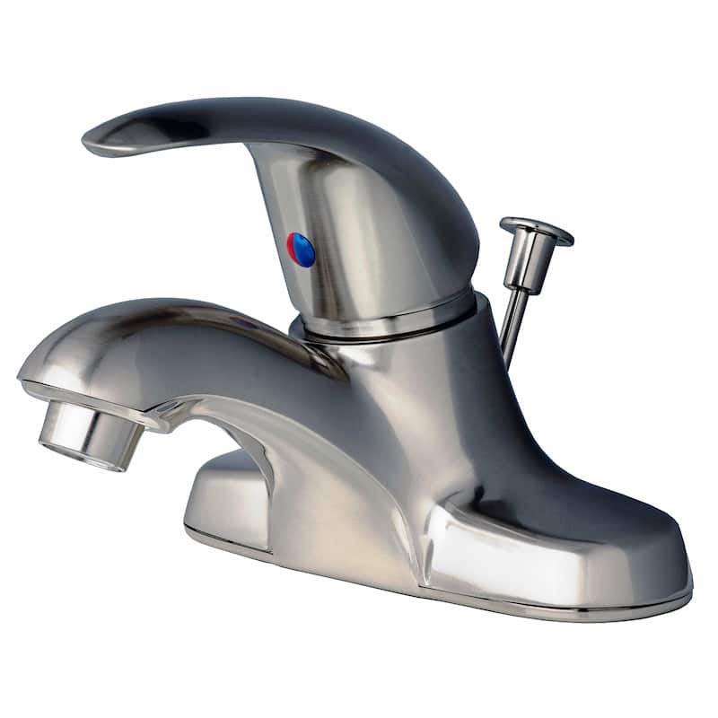 Builders Shoppe Classic Single Handle Centerset Lavatory Faucet with Pop-Up Drain - Nickel