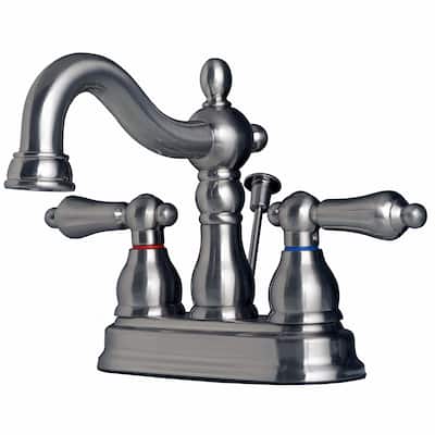 Builders Shoppe Classic Two Handle Centerset Lavatory Faucet with Pop-Up Drain