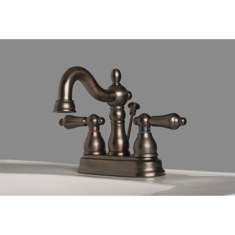 Builders Shoppe Classic Two Handle Centerset Lavatory Faucet with Pop-Up Drain