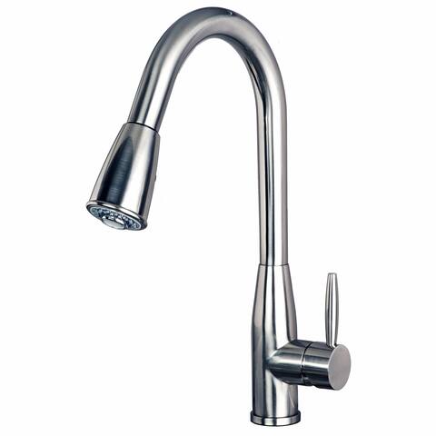 Builders Shoppe Contemporary Single Handle 16" Pull-Down Kitchen Faucet