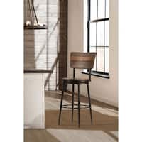 Jennings Swivel Bar Stool, Distressed Walnut - N/A