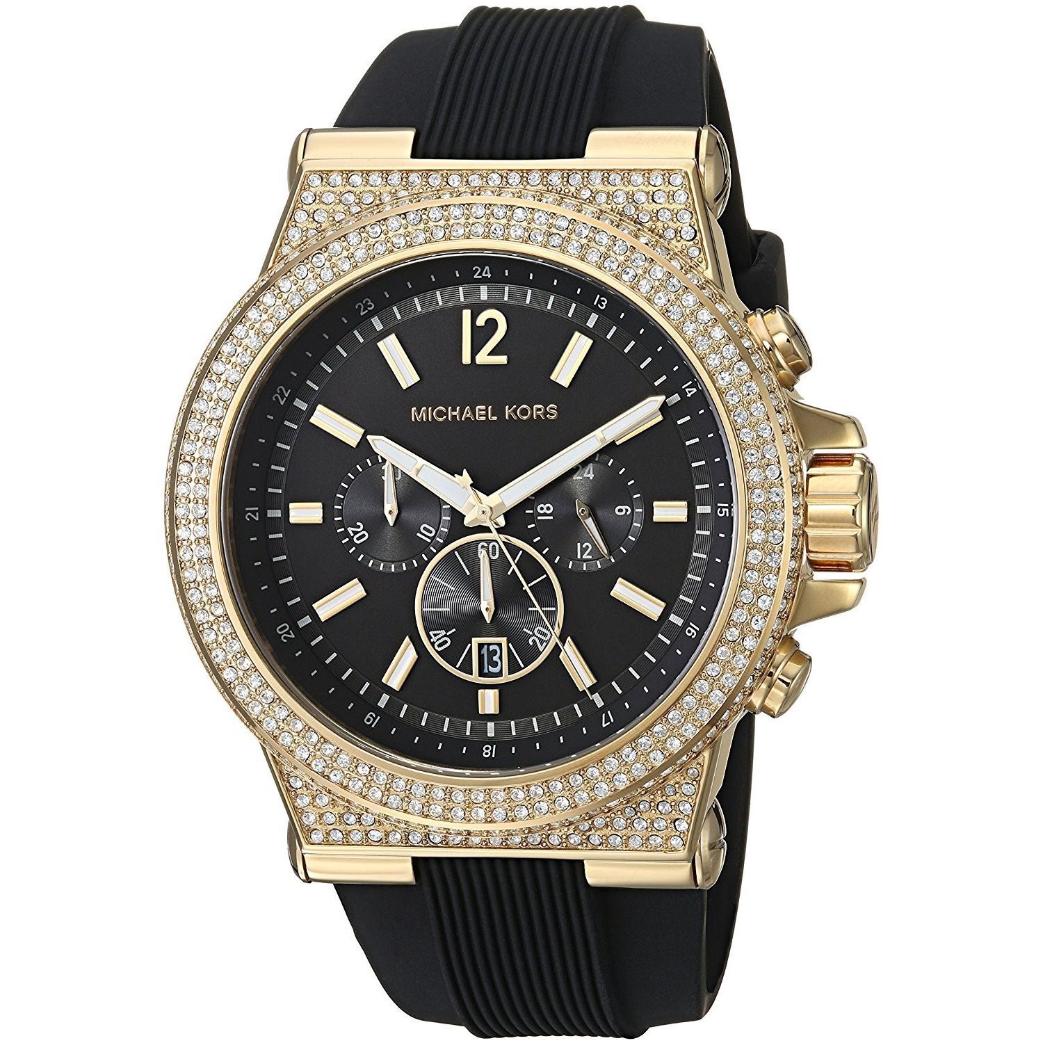 michael kors mens watch with crystals