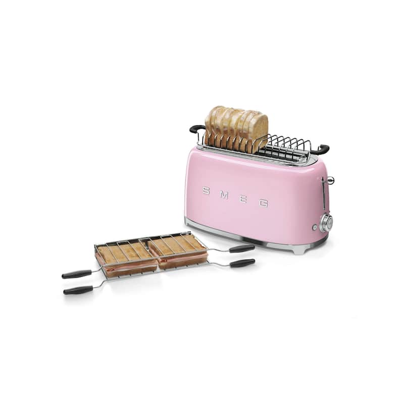 Smeg 50s Style 4-Slice Toaster, Pink