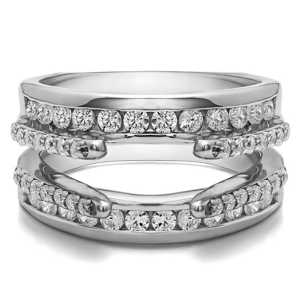Sterling Silver  1 2ct TDW Diamond Cathedral and Classic 