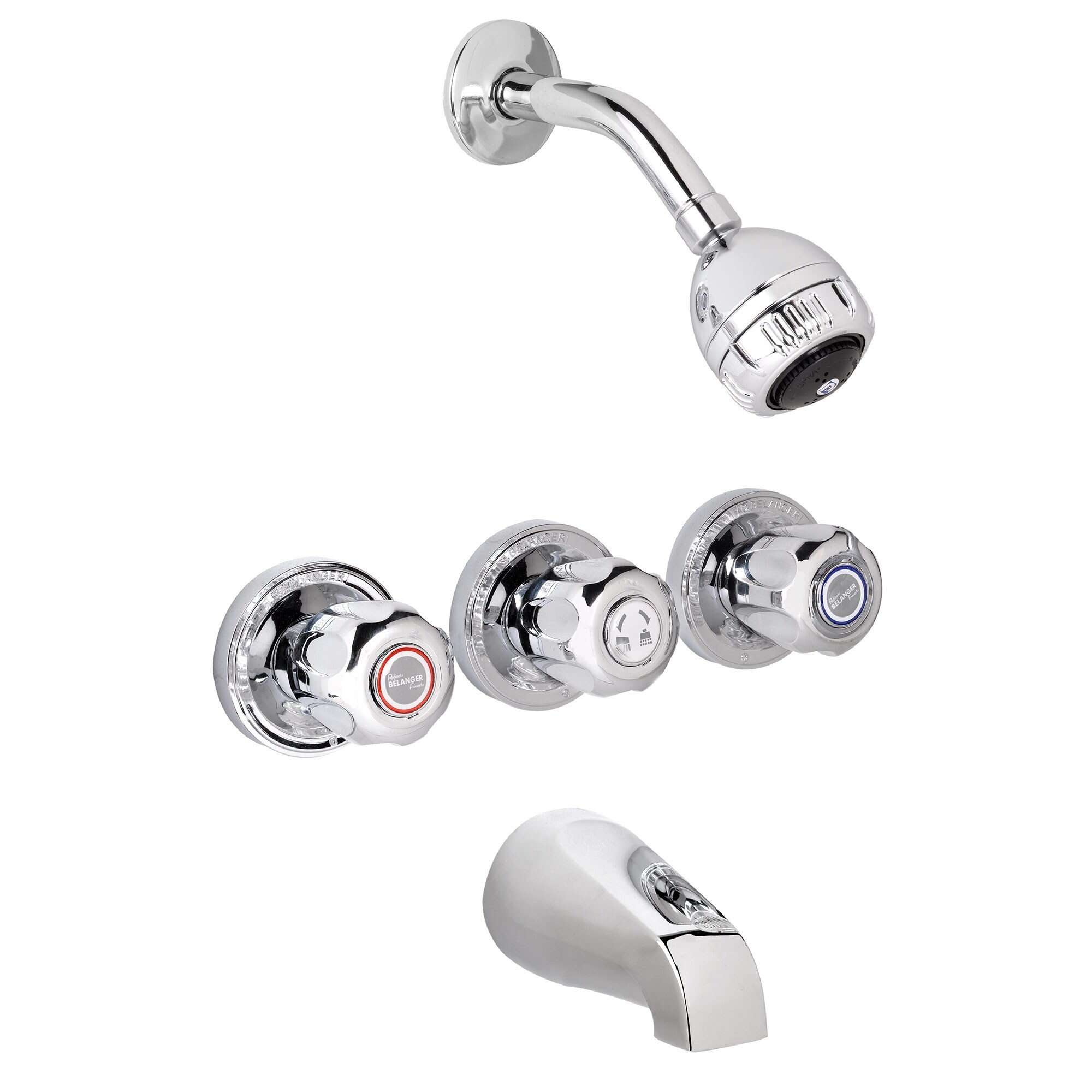 Shop Belanger 3060w 3 Handle Bathtub Shower Faucet Polished